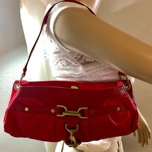 BANANA REPUBLIC BEAUTIFUL RED SHOULDER PURSE